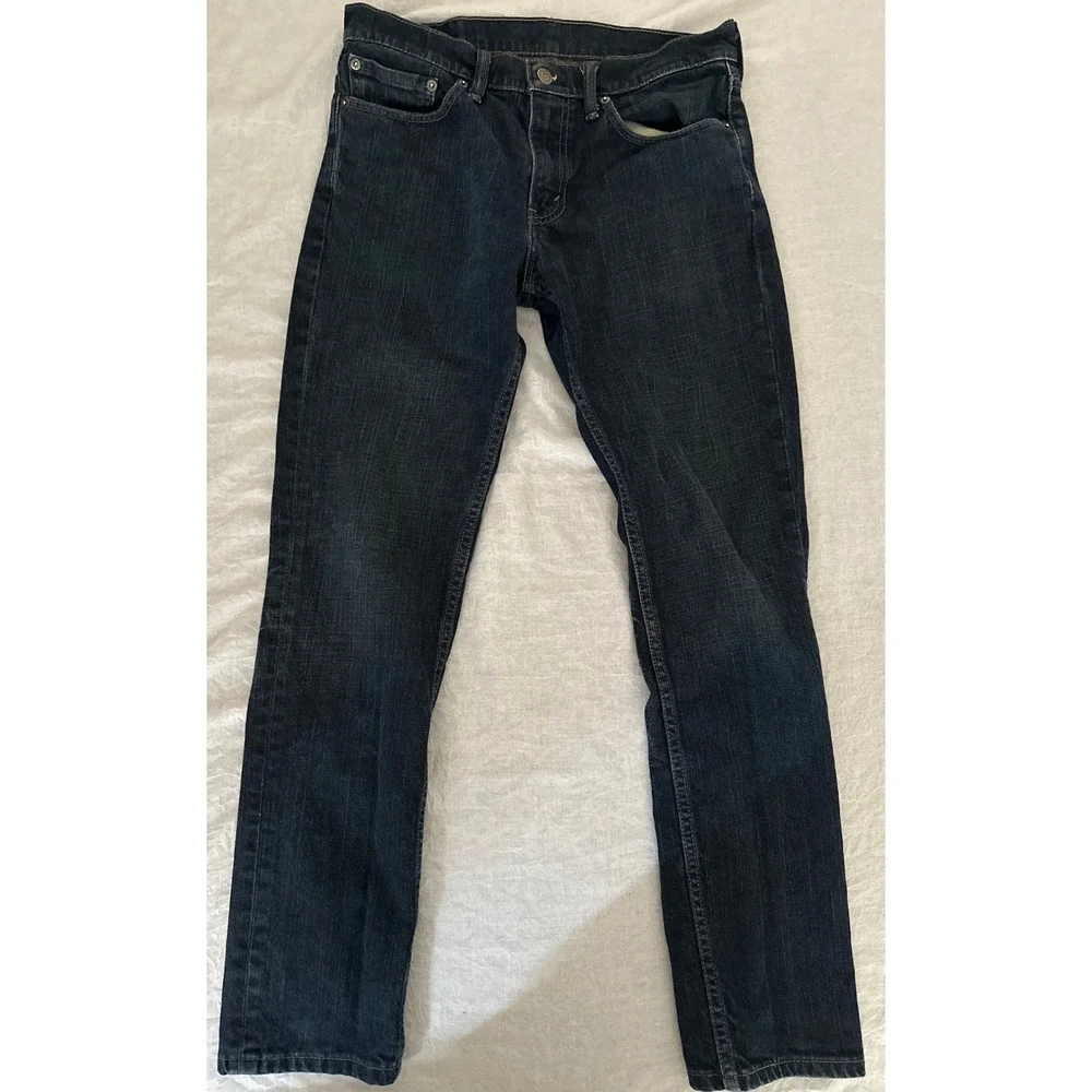 Levi's 511 Dark Wash Jeans Straight Leg Classic Fit Denim Pants‎ 31x32 Men's